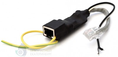 Гроза–IP(E+P) Устройство грозозащиты в сетях Ethernet 10/100-TX с защитой питания 12 В (IP-видеокамеры)